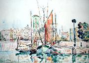 Paul Signac La Rochelle - Boats and House Germany oil painting artist